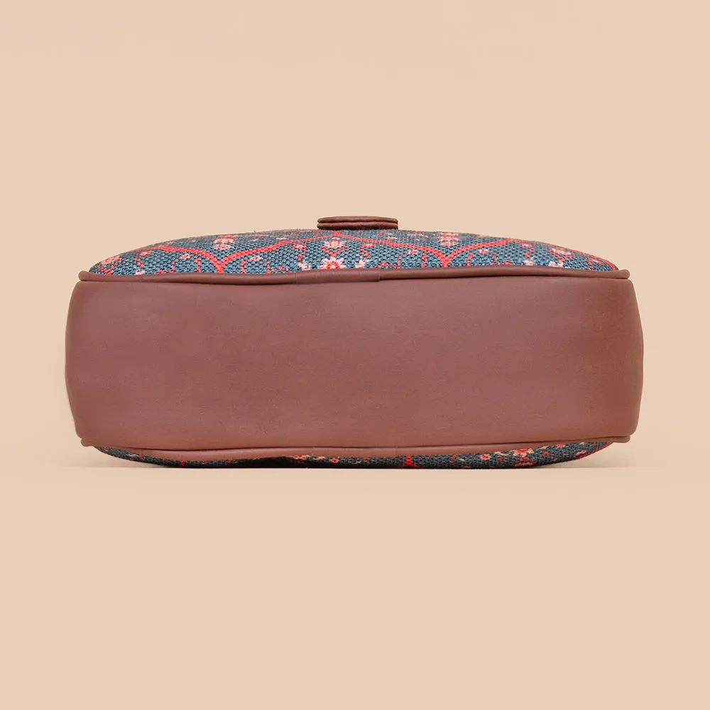 Sheesh Mahal Jaali Motif Magnetic Sling Bag