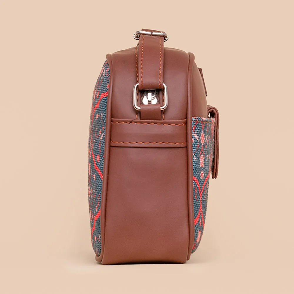 Sheesh Mahal Jaali Motif Magnetic Sling Bag