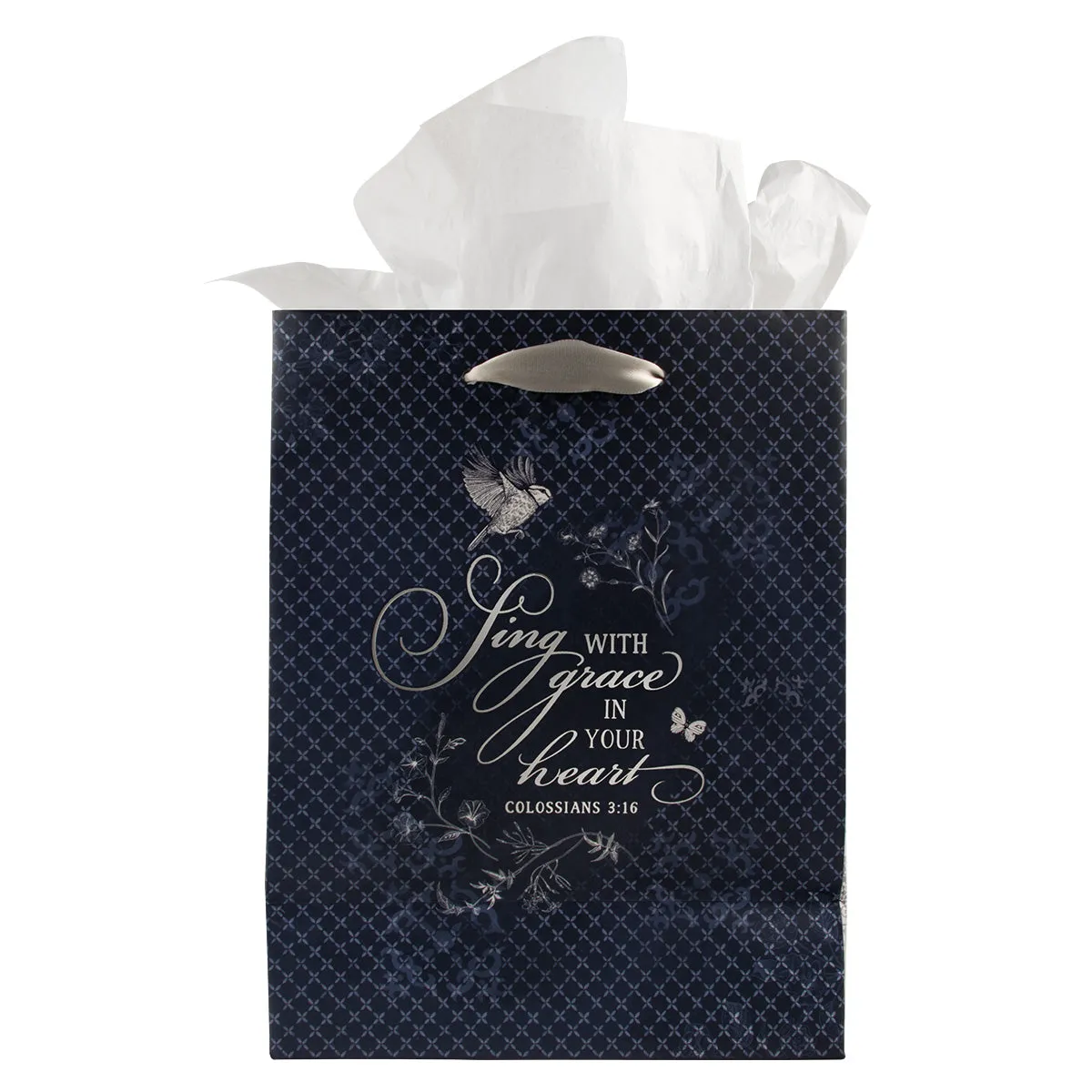 Sing With Grace In Your Heart Medium Gift Bag With Gift Tag - Colossians 3:16