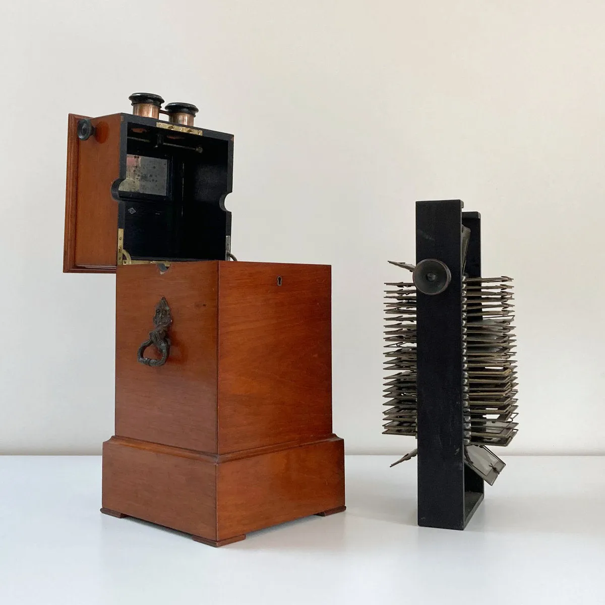 Victorian Tabletop Revolving Stereoscope by A. Mattey of Paris