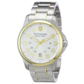 Victorinox Swiss Army Men Officers Quartz Two Toned Stainless Steel Watch 241362