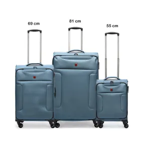 Wenger Eazy 54 68 80cm Softcase Expandable Luggage Trolley Set Of 3 - Teal