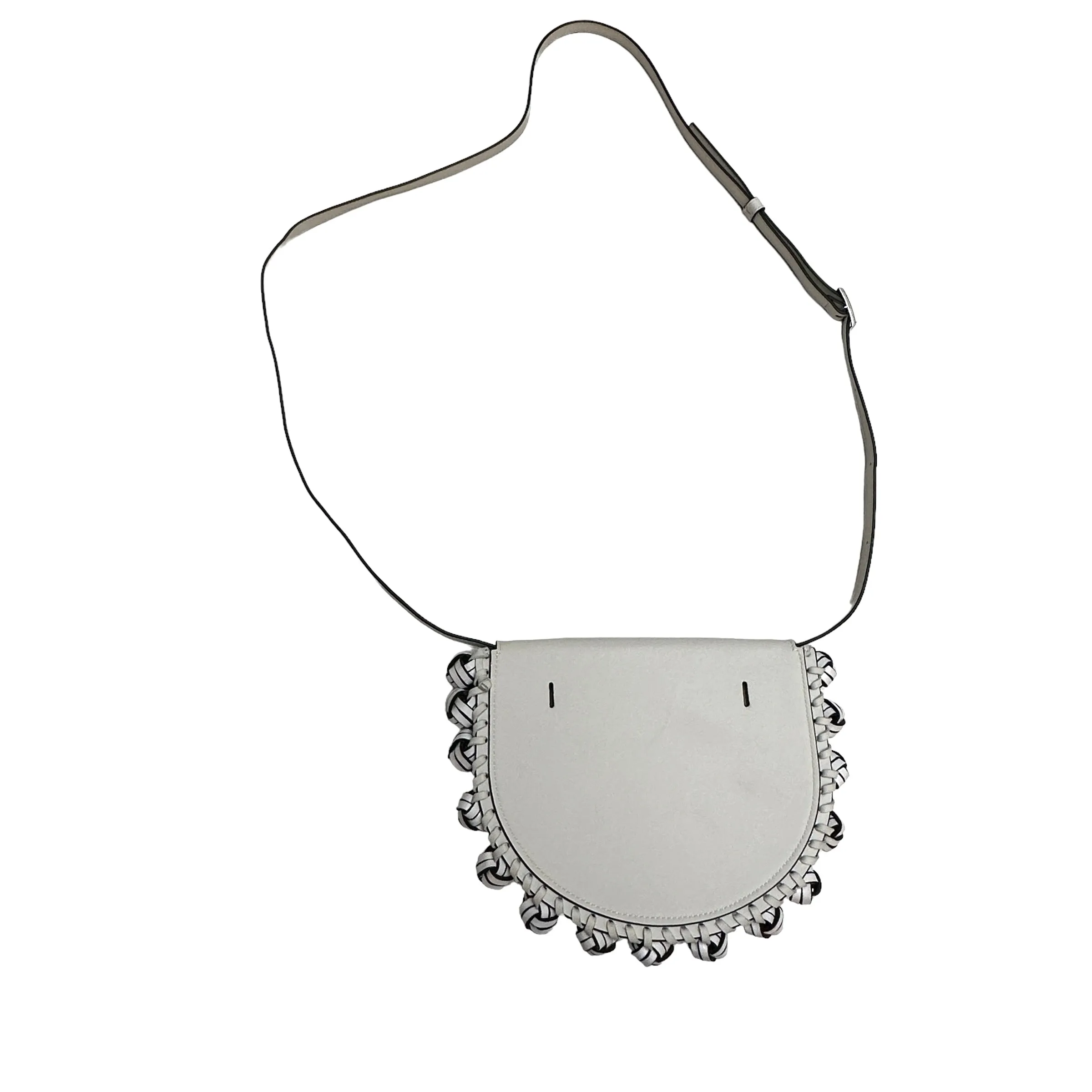 White Leather Crossbody or Belt Bag