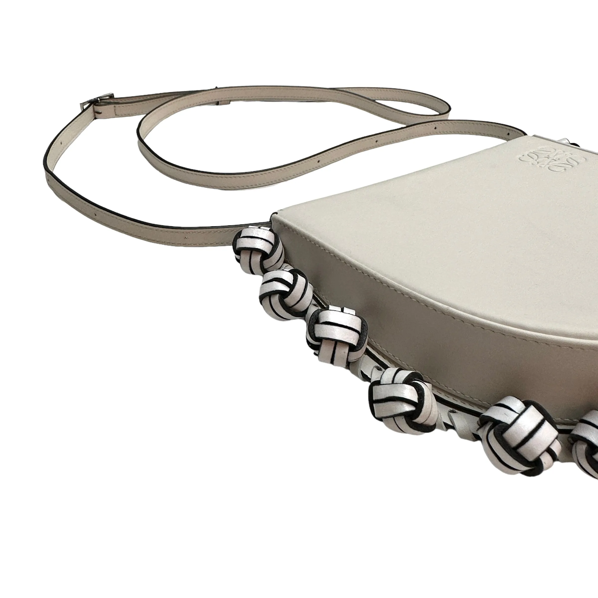 White Leather Crossbody or Belt Bag