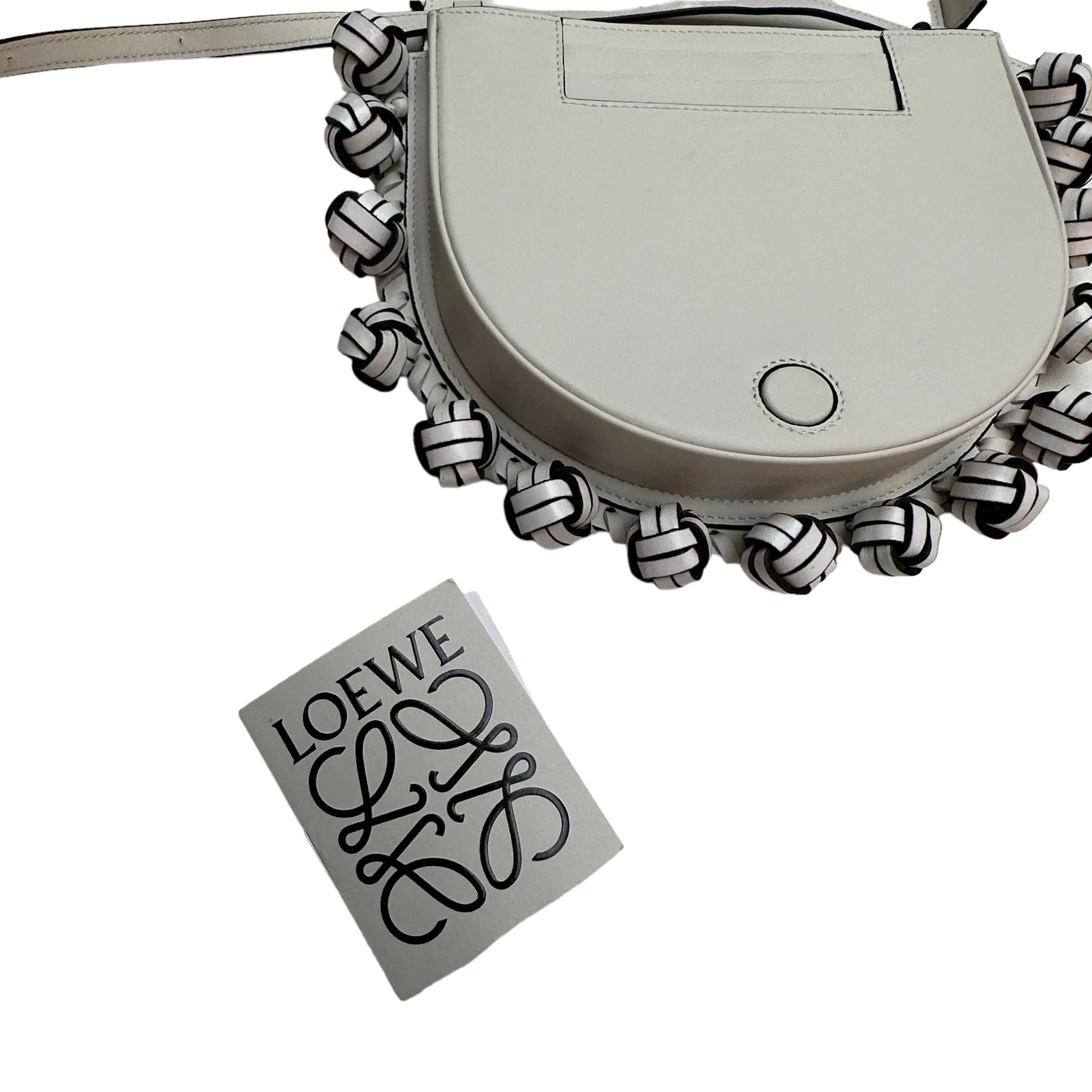 White Leather Crossbody or Belt Bag