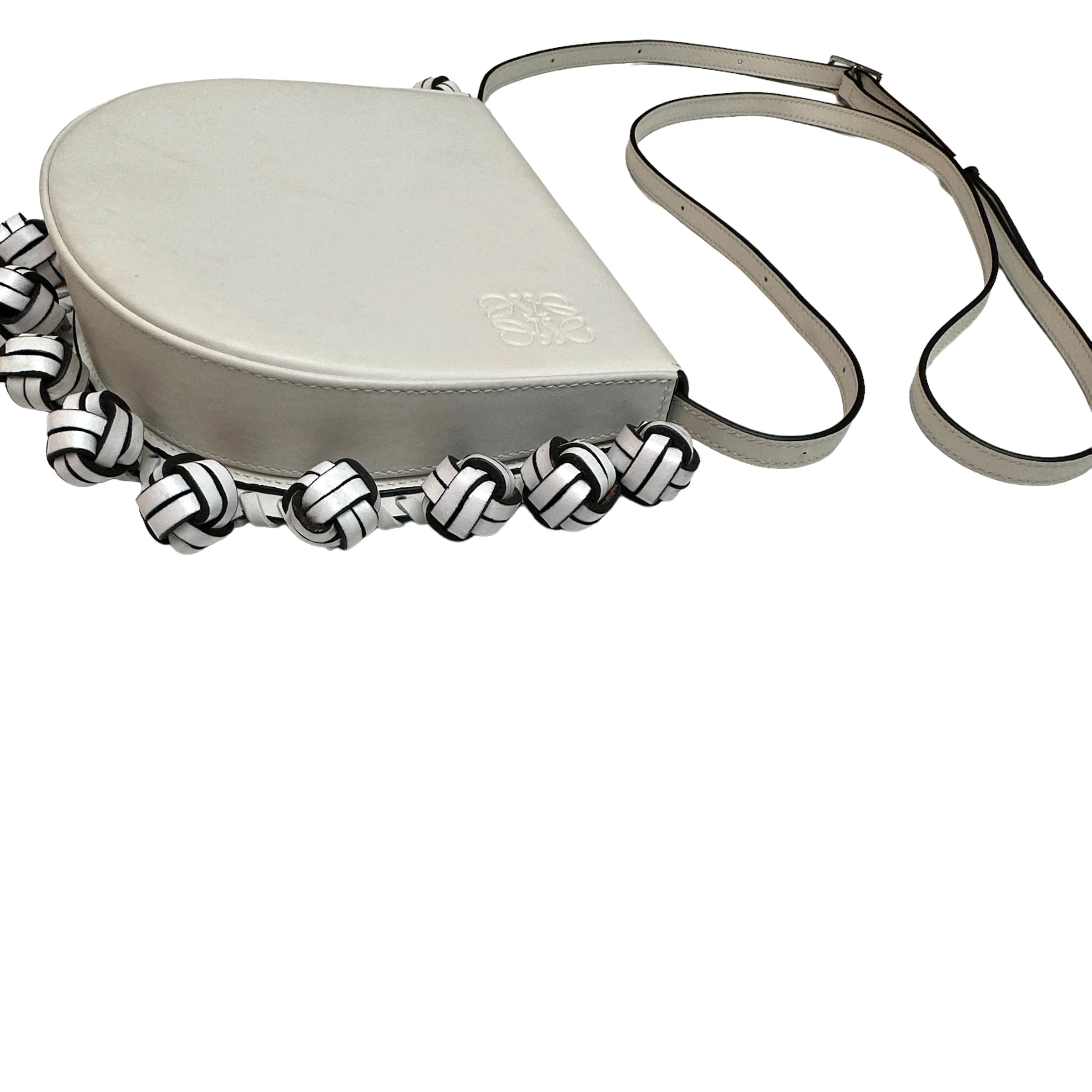 White Leather Crossbody or Belt Bag