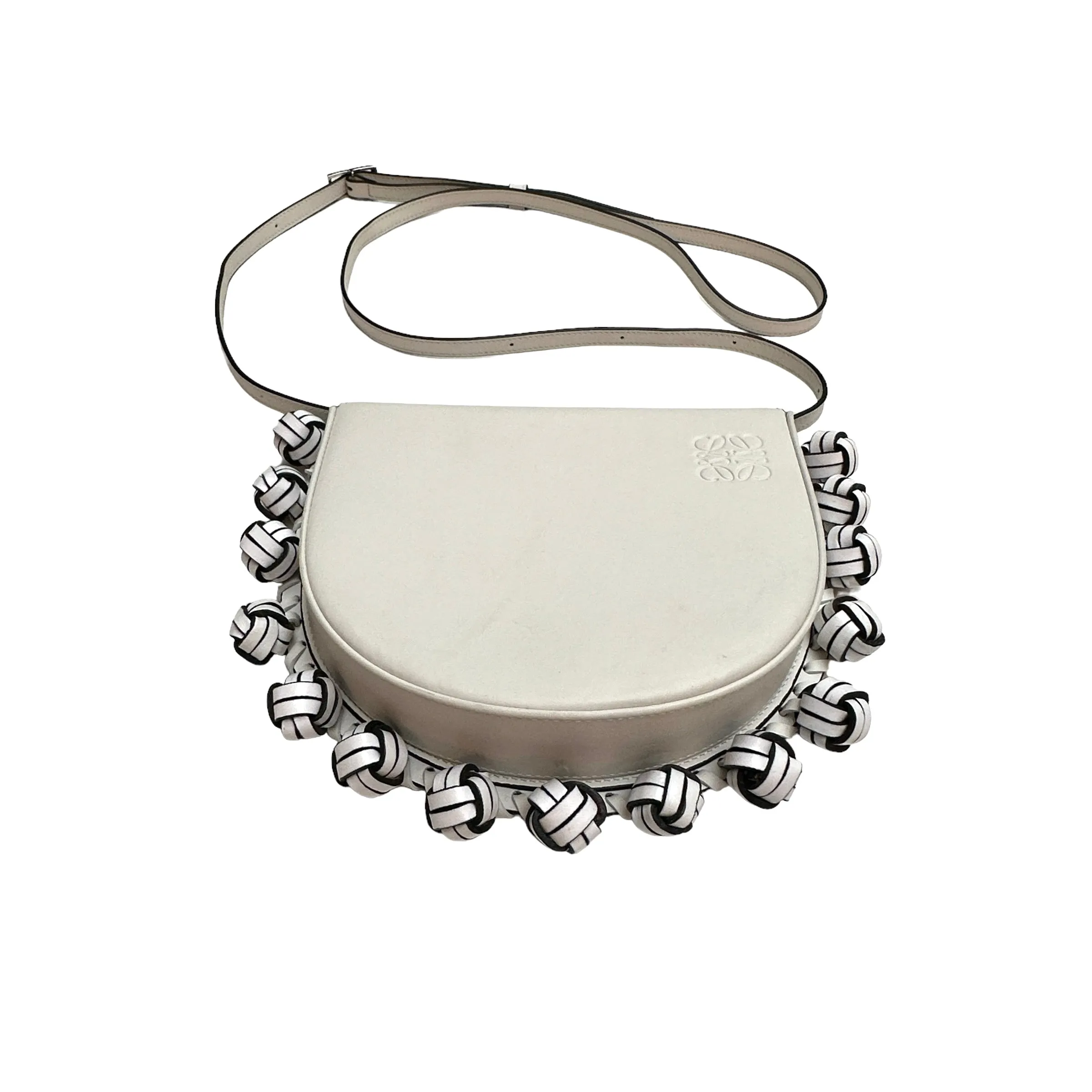 White Leather Crossbody or Belt Bag