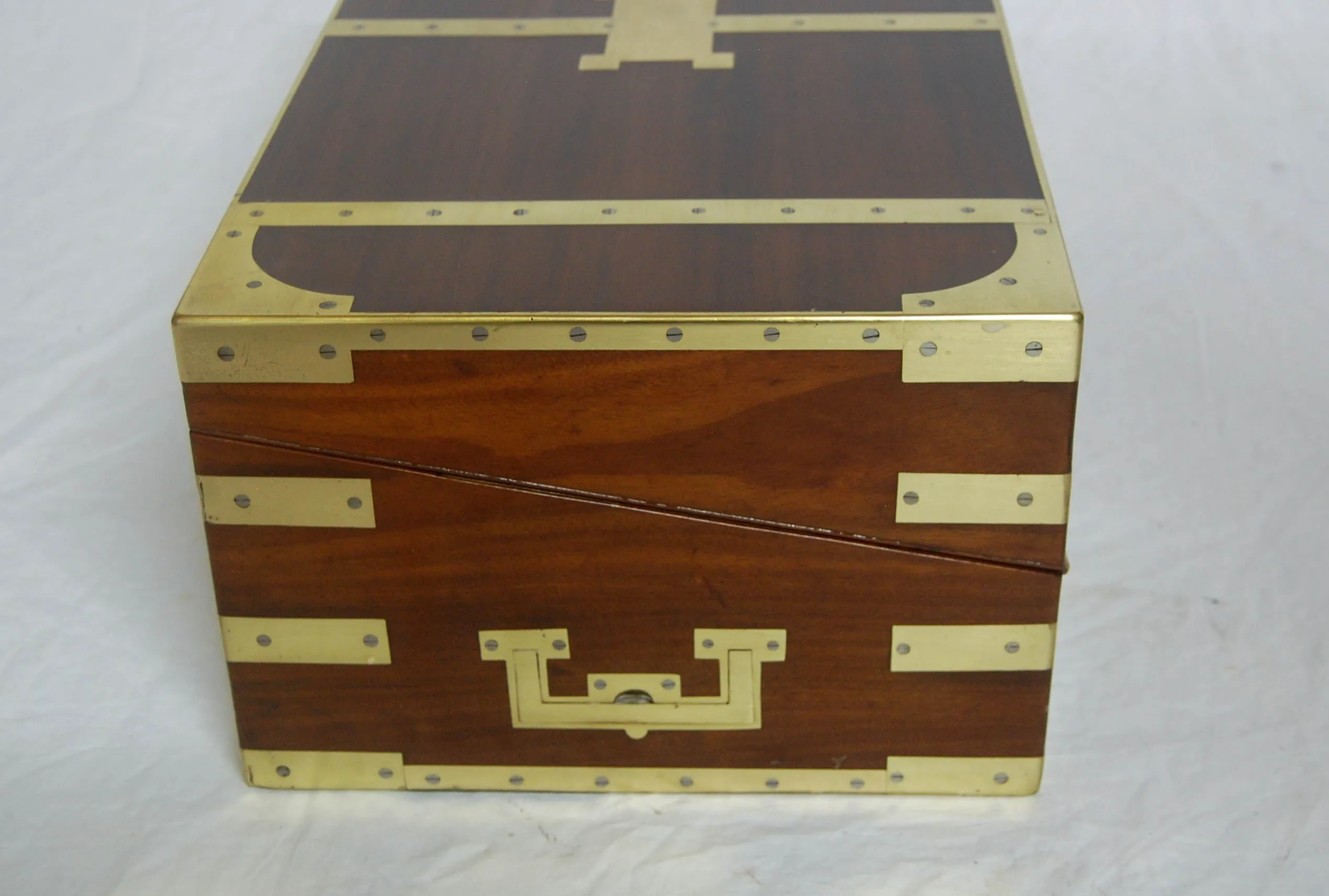 William IV Ship's Campaign Writing Slope with Secret Drawers by J Corfield, Mount Street, London