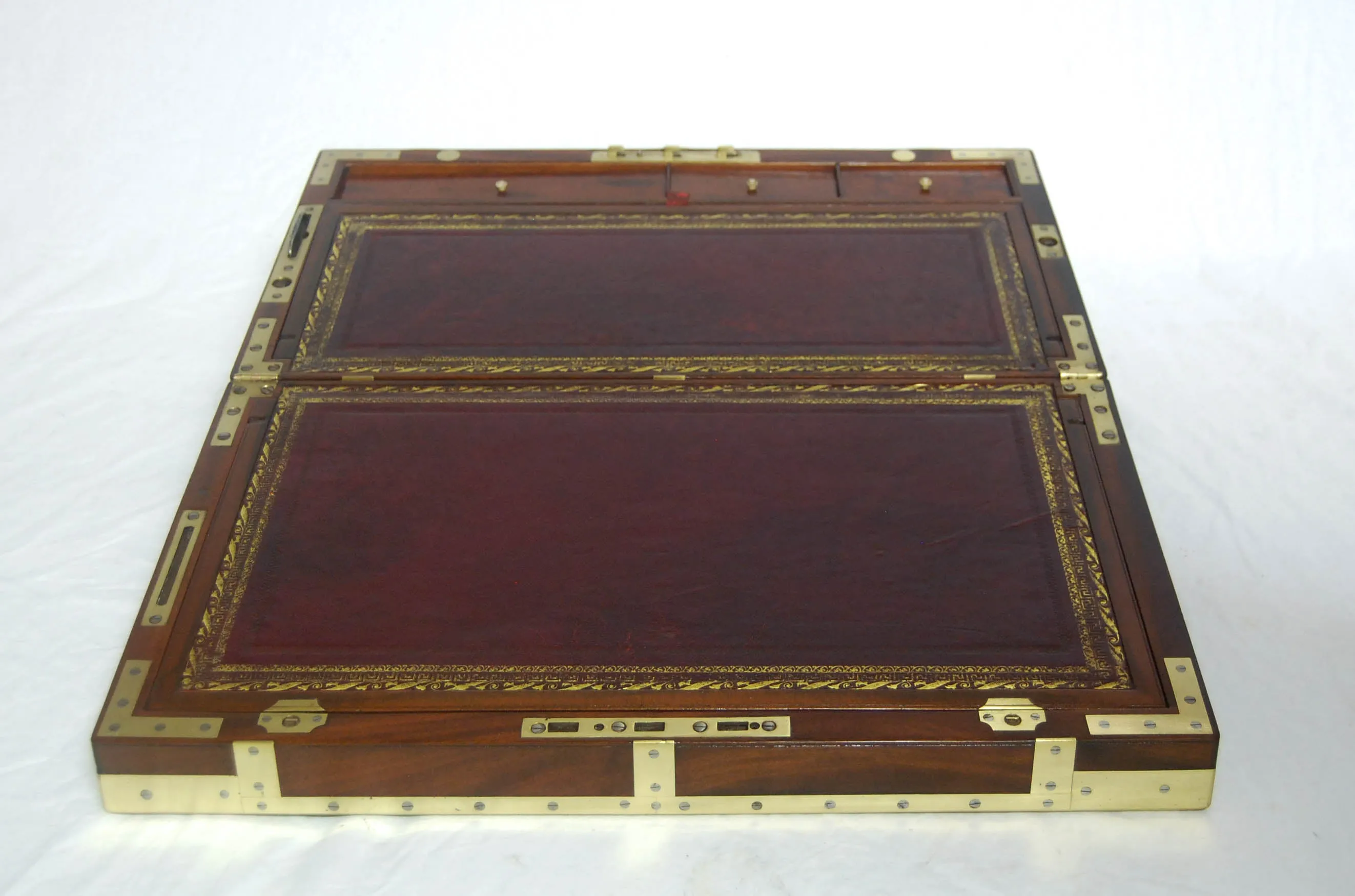 William IV Ship's Campaign Writing Slope with Secret Drawers by J Corfield, Mount Street, London